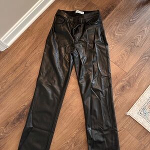 Abercrombie & Fitch Black Leather Pants